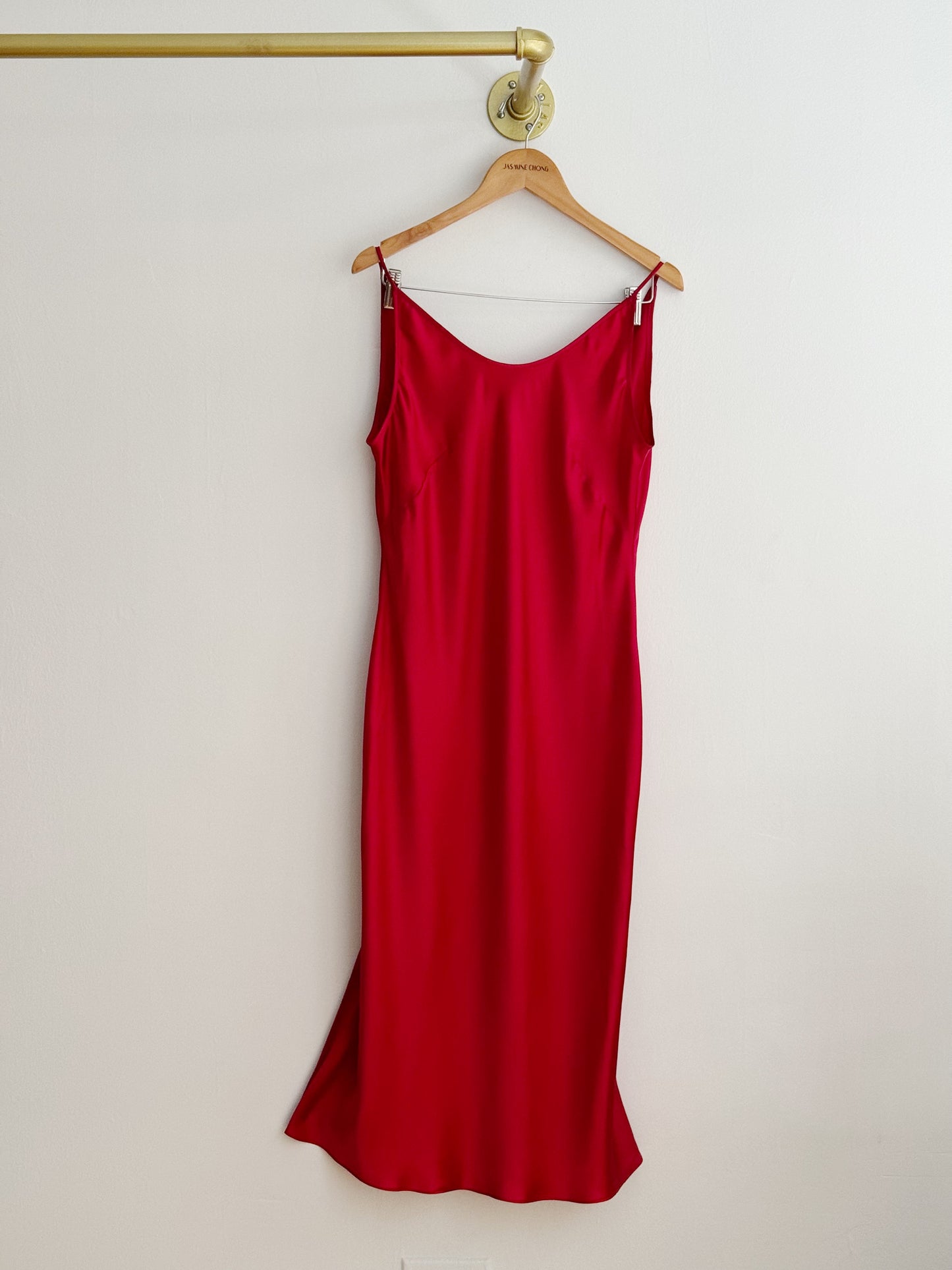 Theodora Midi Silk Bias Slip