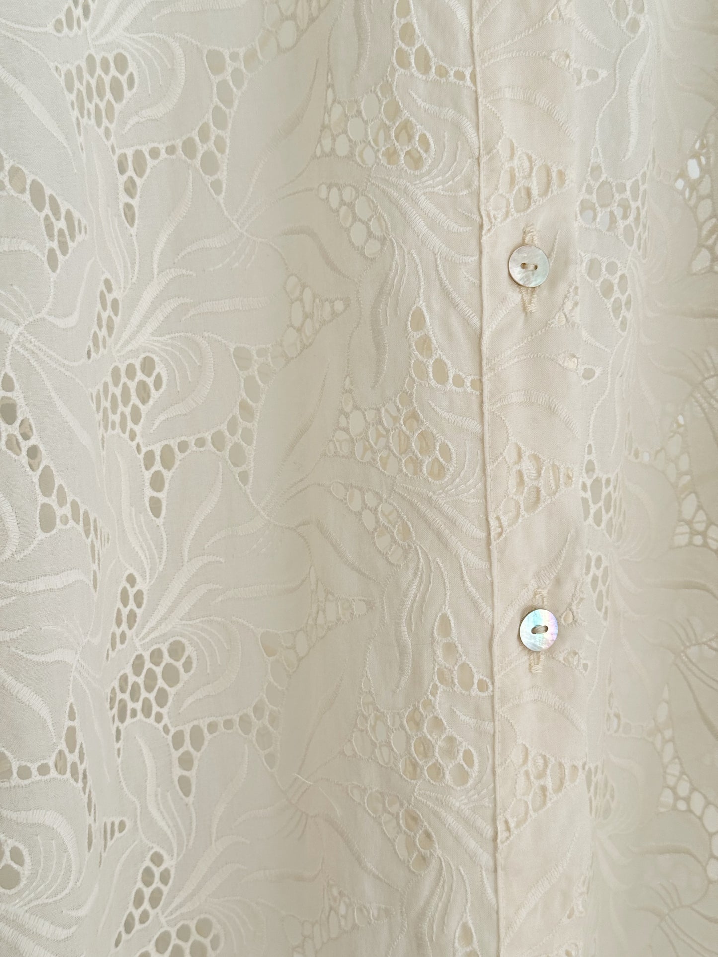 Emily Side Drape Shirt in Freesia Broderie Anglaise