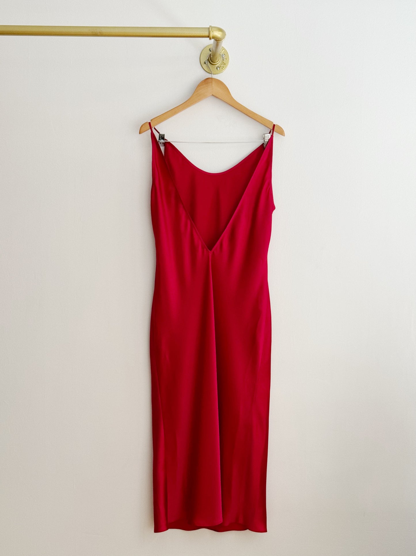 Theodora Midi Silk Bias Slip