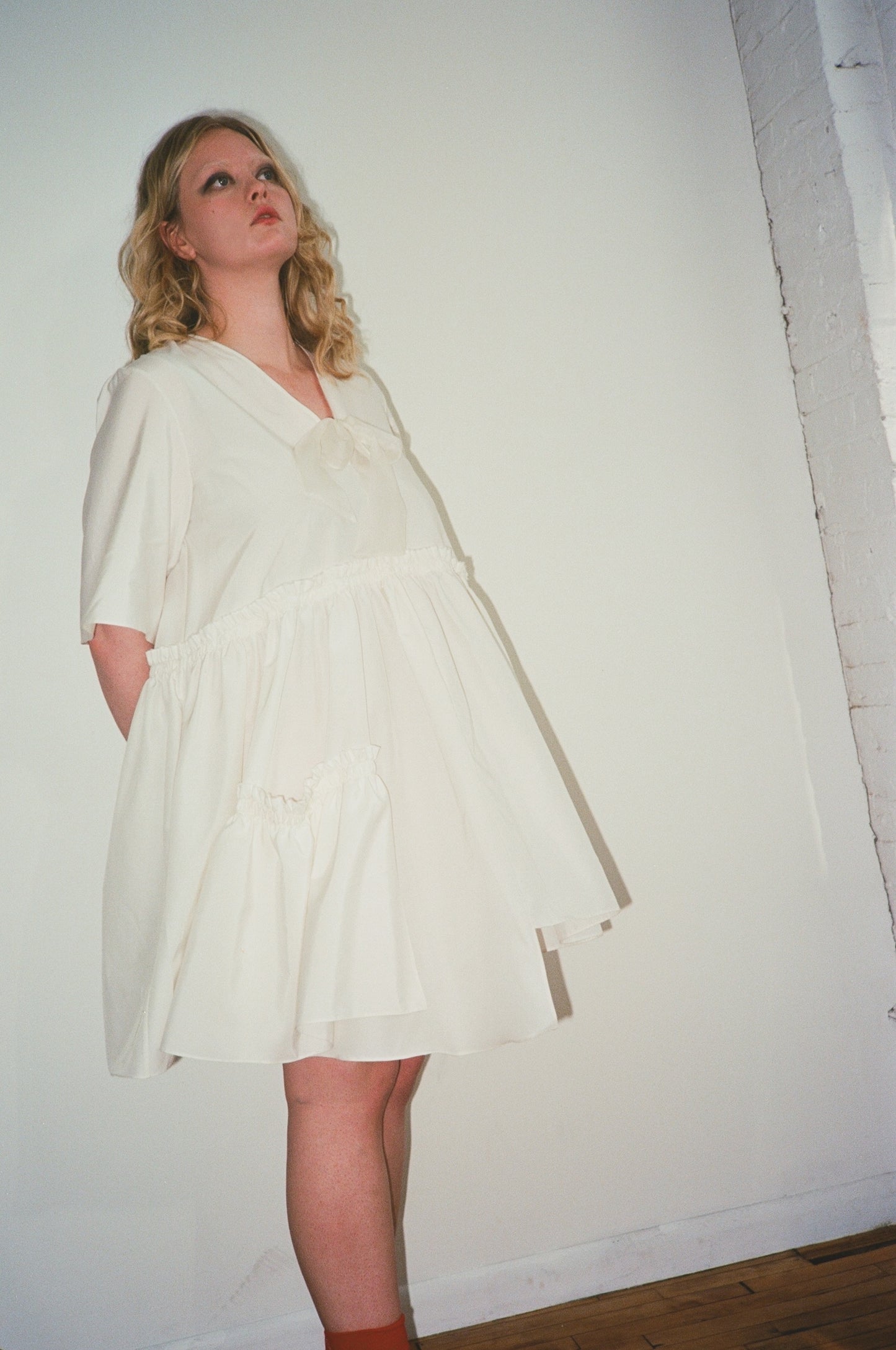 Min Babydoll Dress in Silk Cotton Poplin