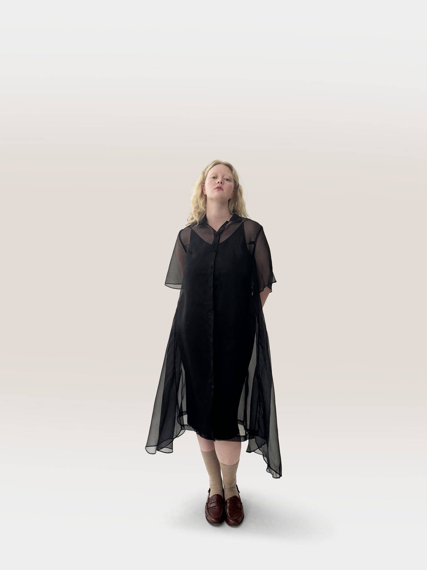 sheer amie dress, black dress, handmade