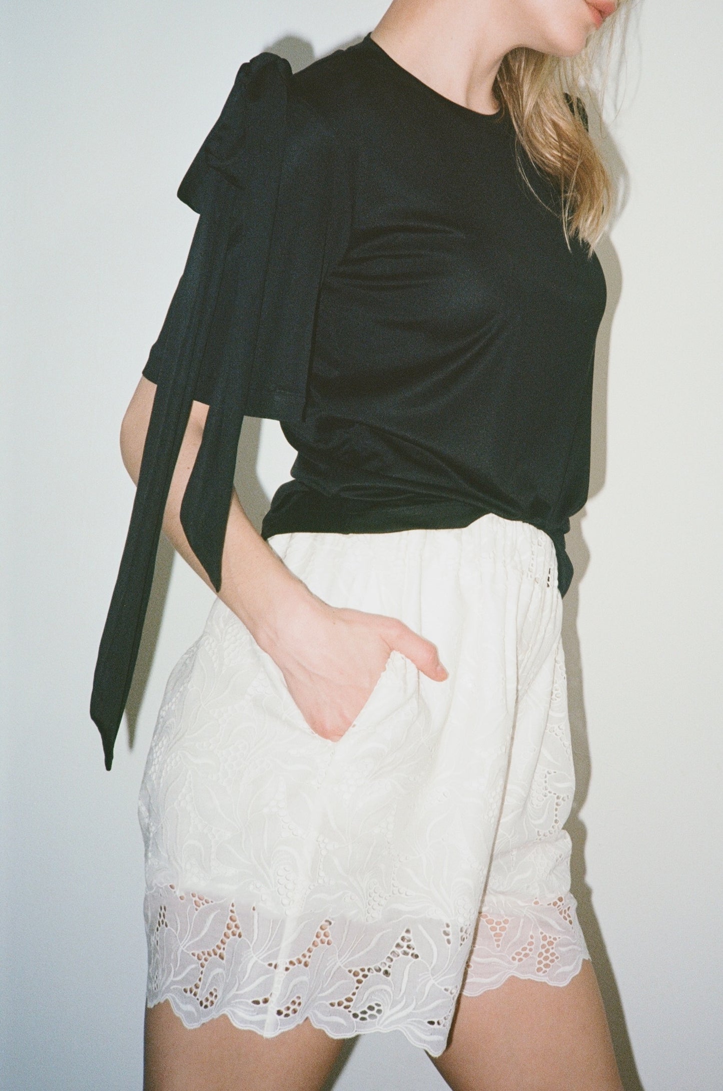 Amine Shorts in Freesia Broderie Anglaise
