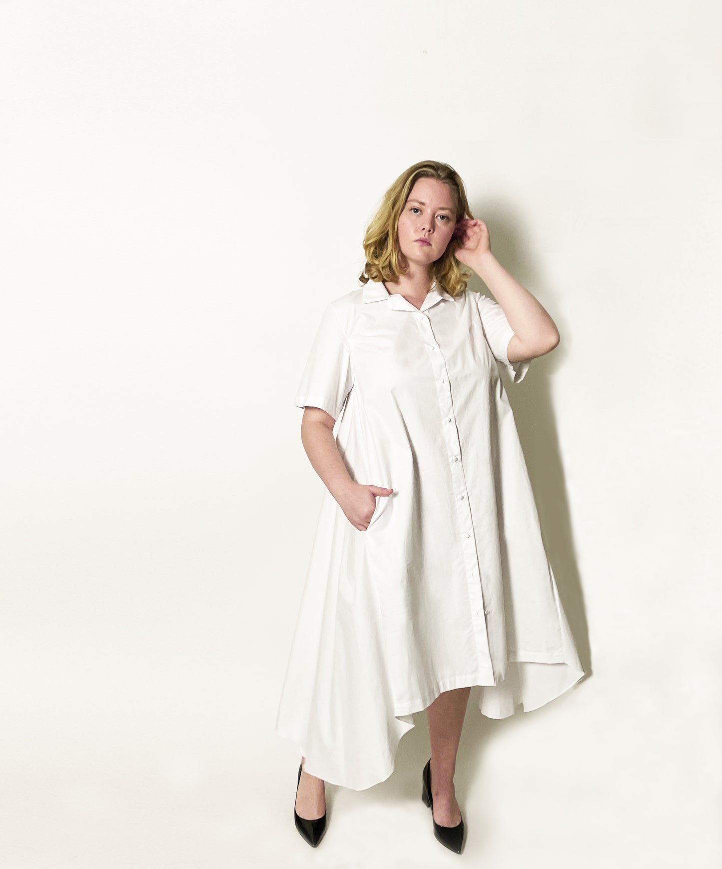 Amie Silk Poplin Shirtdress