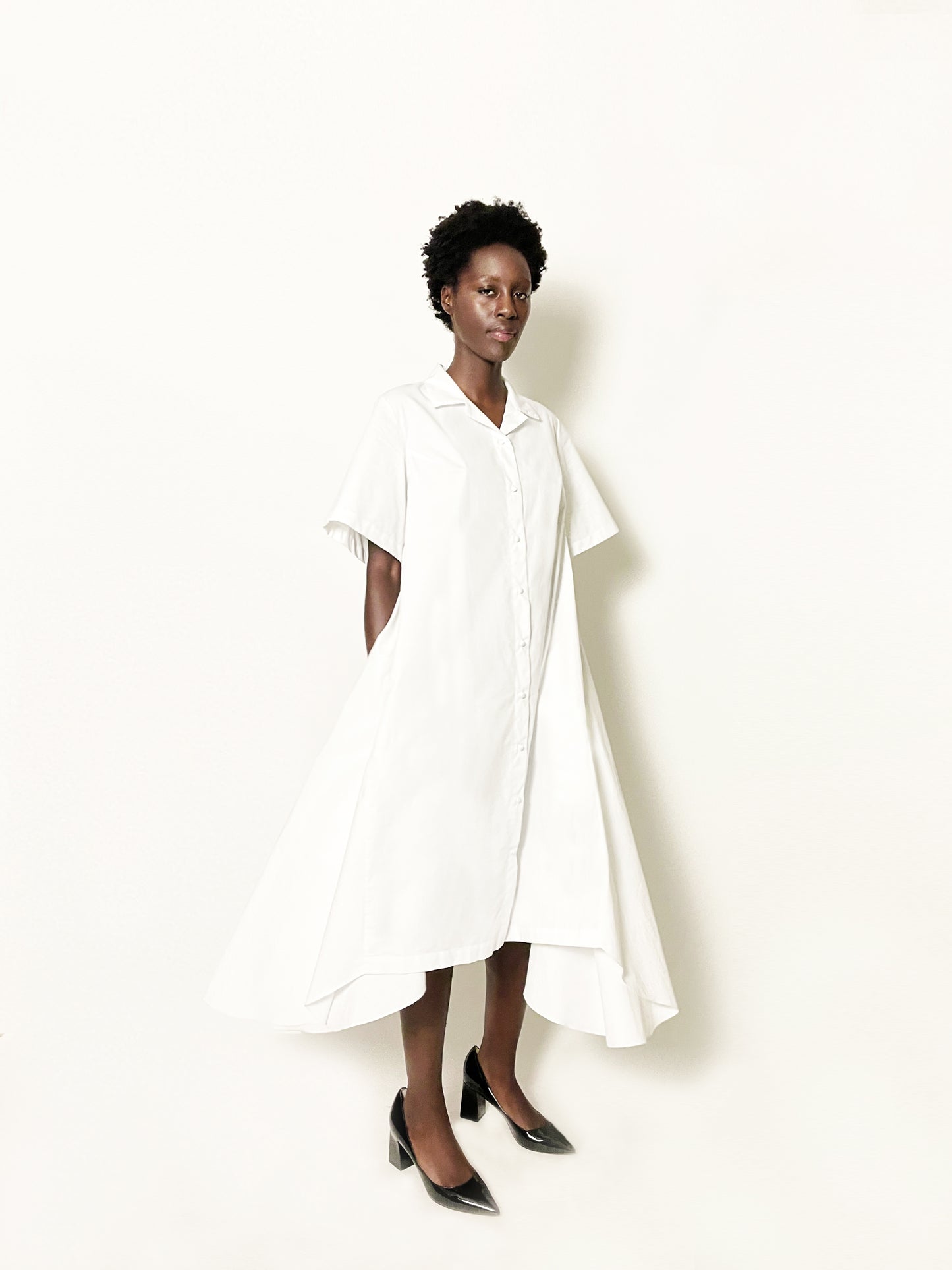 Amie Silk Poplin Shirtdress