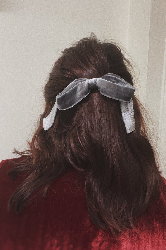 Lyn Velvet Bow Barrette (more colors available)