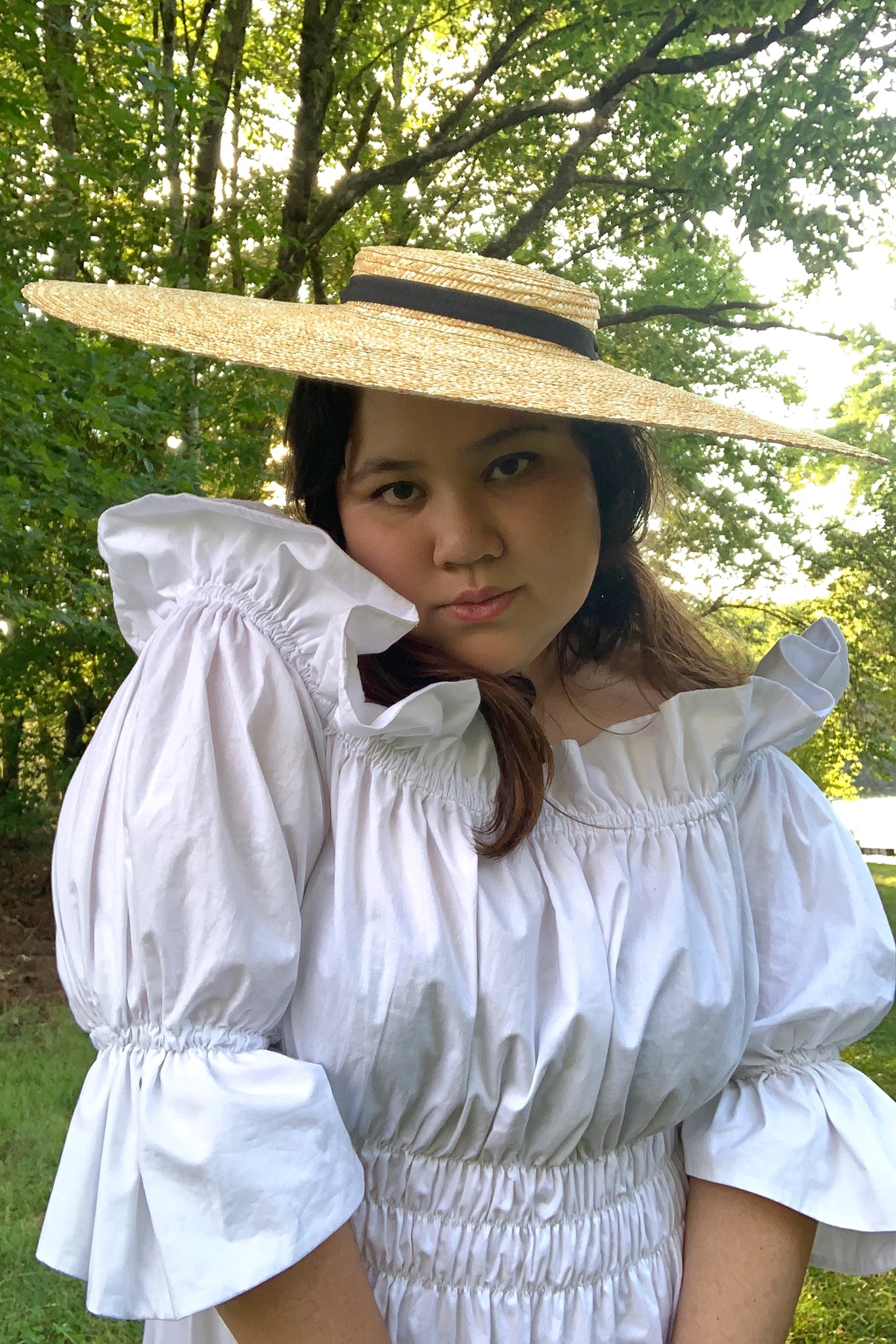 Women's Summer White Cotton Dress