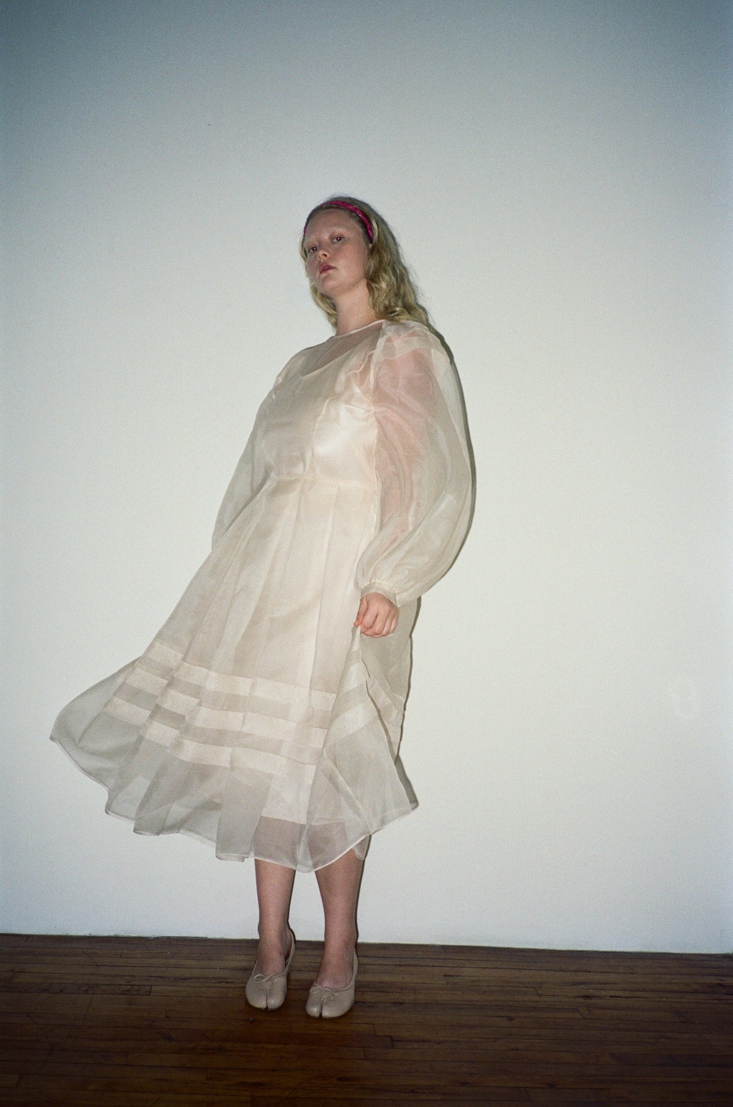 Joan Silk Organza Sheer Dress