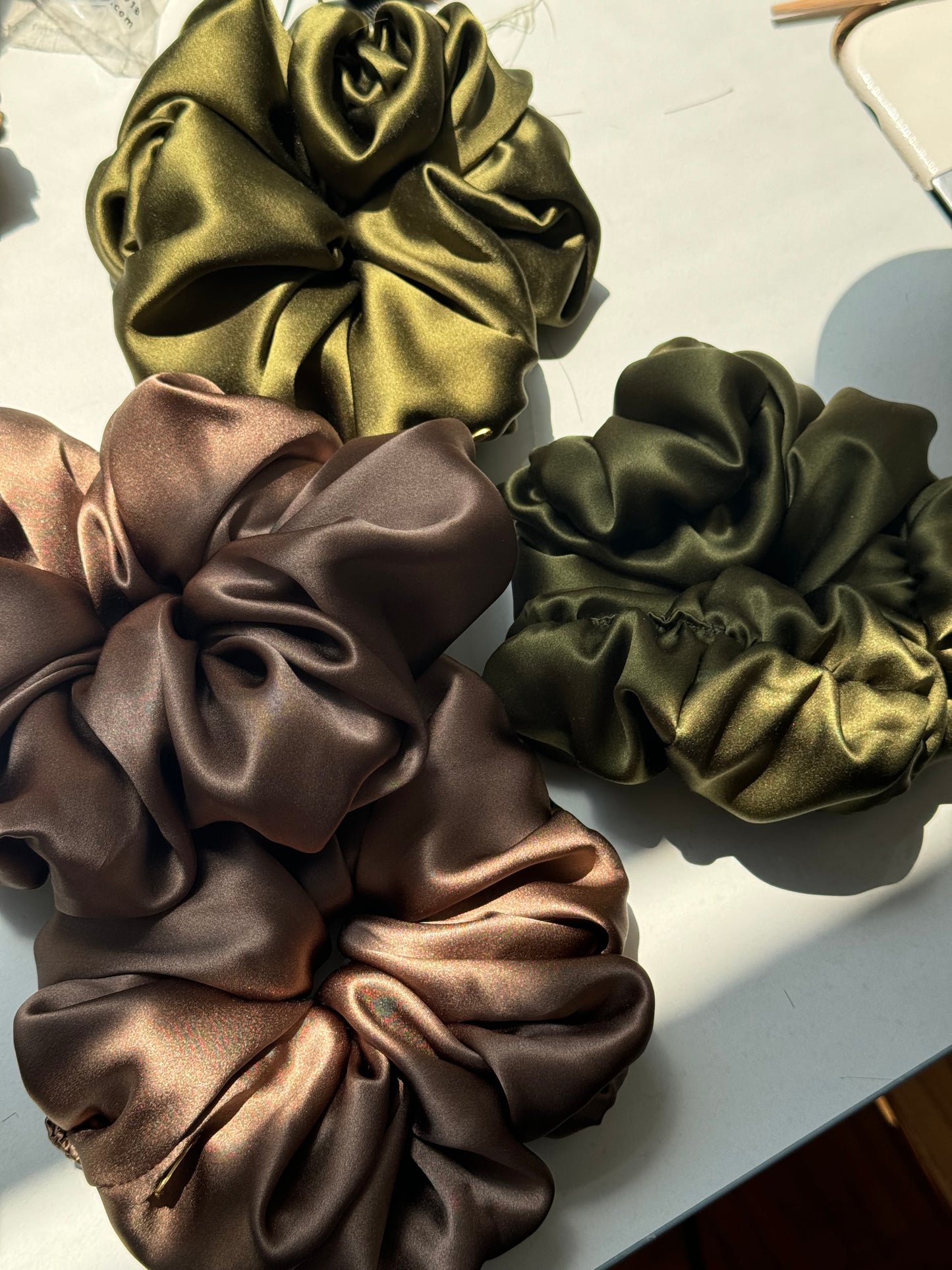 Mallow Scrunchie in Silk Charmeuse