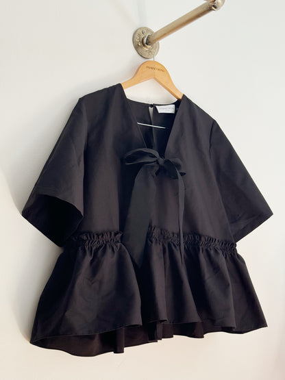Mintje Ruffled Top in Silk Cotton Poplin
