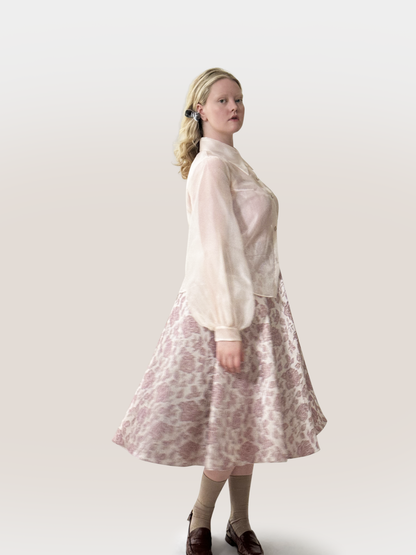 Tine Skirt in Rose Jacquard