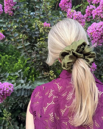 Mallow Scrunchie in Silk Charmeuse