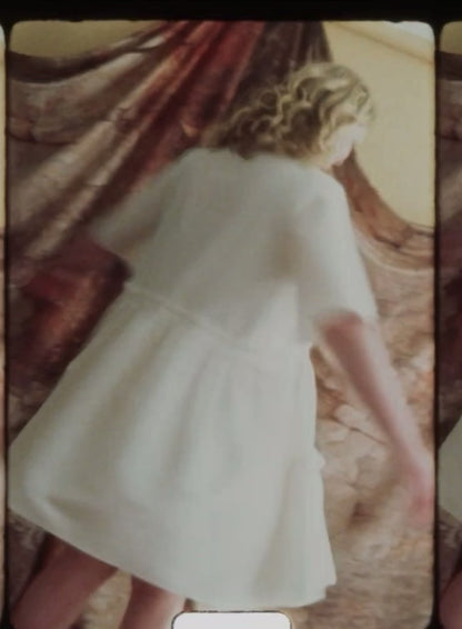 Min Babydoll Dress in Silk Cotton Poplin