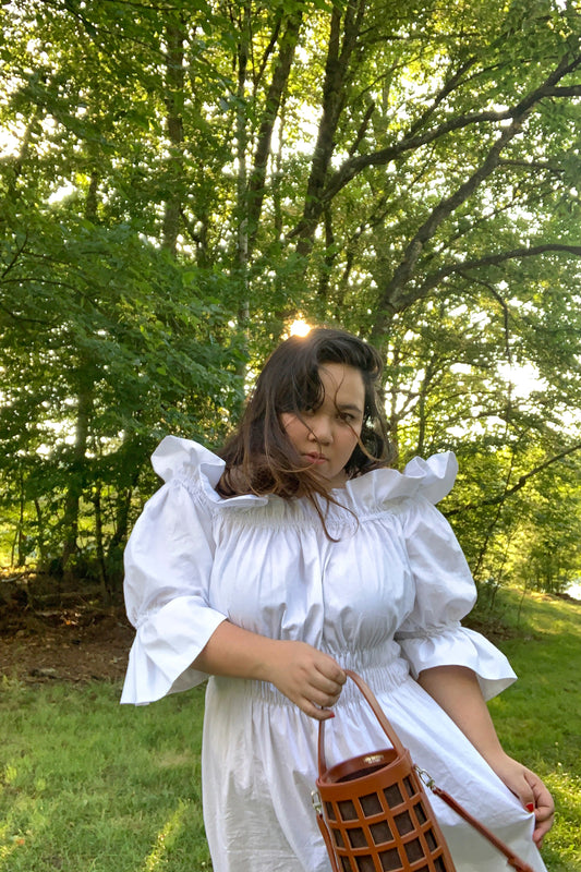Women's Summer White Cotton Dress